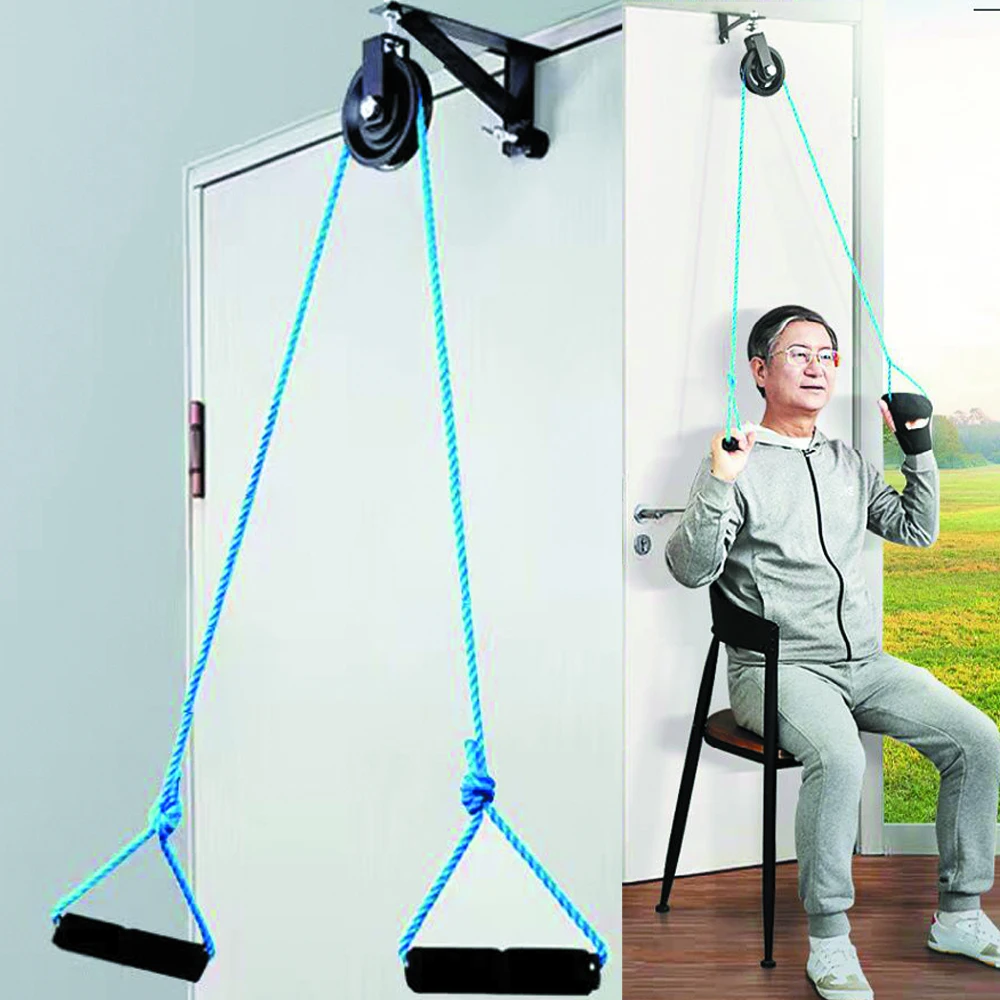 Steel Shoulder Arm Pulley System Set - Over Door Rehab Exerciser for Home Physical Therapy Exercise Frozen Rotator Cuff Recovery