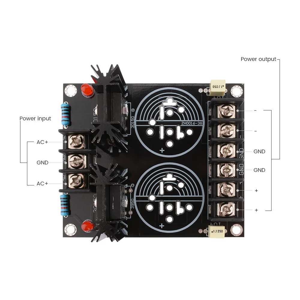 AIYIMA 120A Rectifier Filter Power Board For 2 35MM Capacitor Rectification DIY Home Theater Sound Amplificador