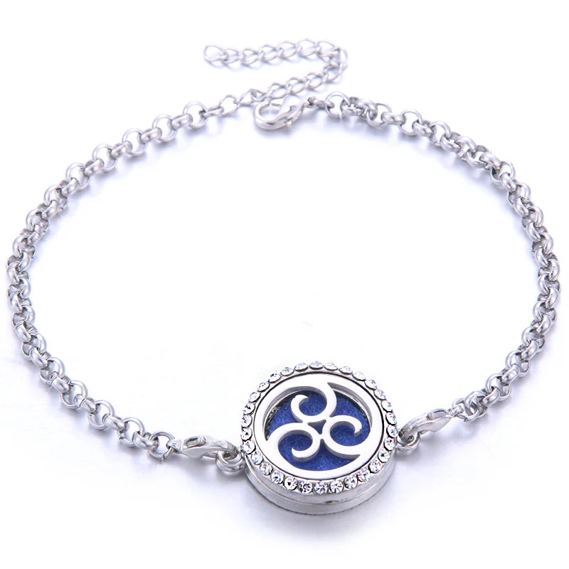 New dragonfly Tree of Life Aromatherapy lockets perfume Aroma Essential Oil Diffuser bracelet Adjustable Crystal bracelet
