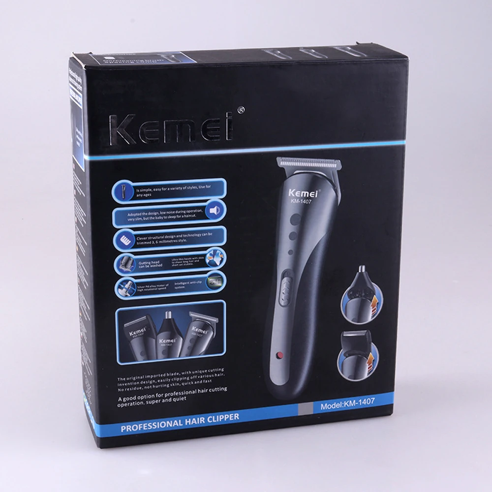 Tondeuse électrique 3 en 1 pour cheveux, rasoir pour barbe et nez, Rechargeable, multifonction