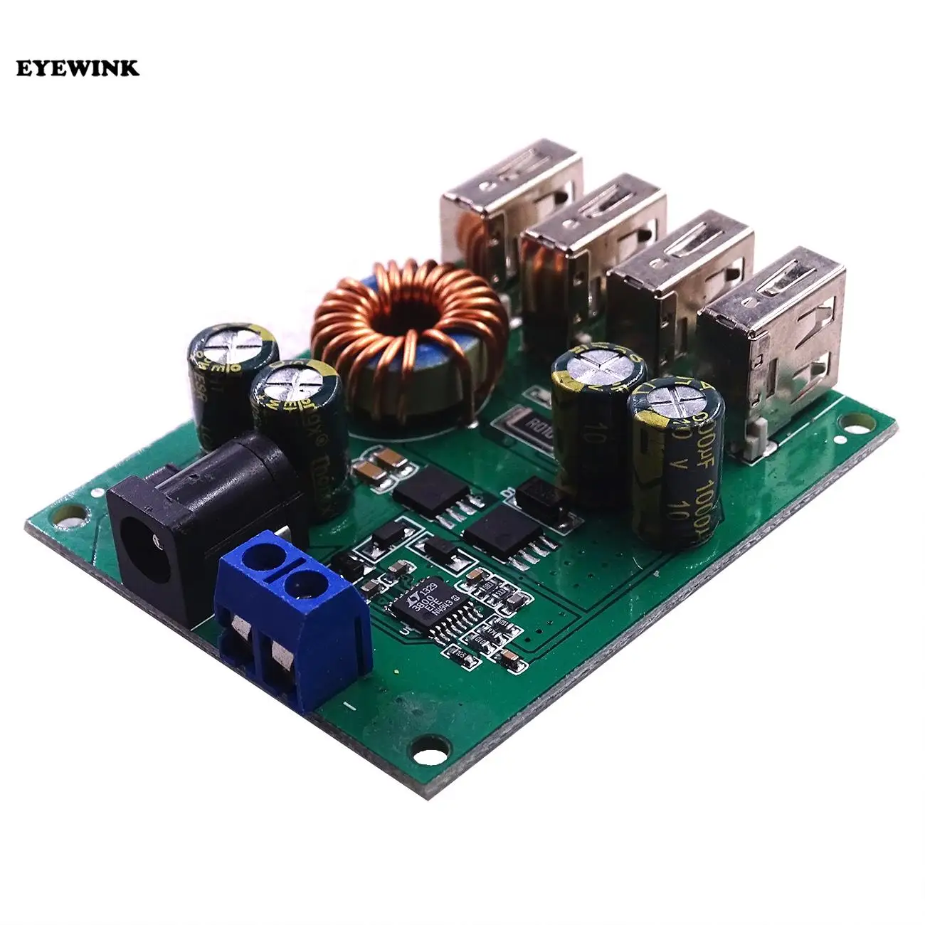 DC DC 9V 12V 24V 36V 48V 7-60V to 5V Voltage Regulator Buck Converter 5A Volt Transformer Power Supply Module 4 USB Ports