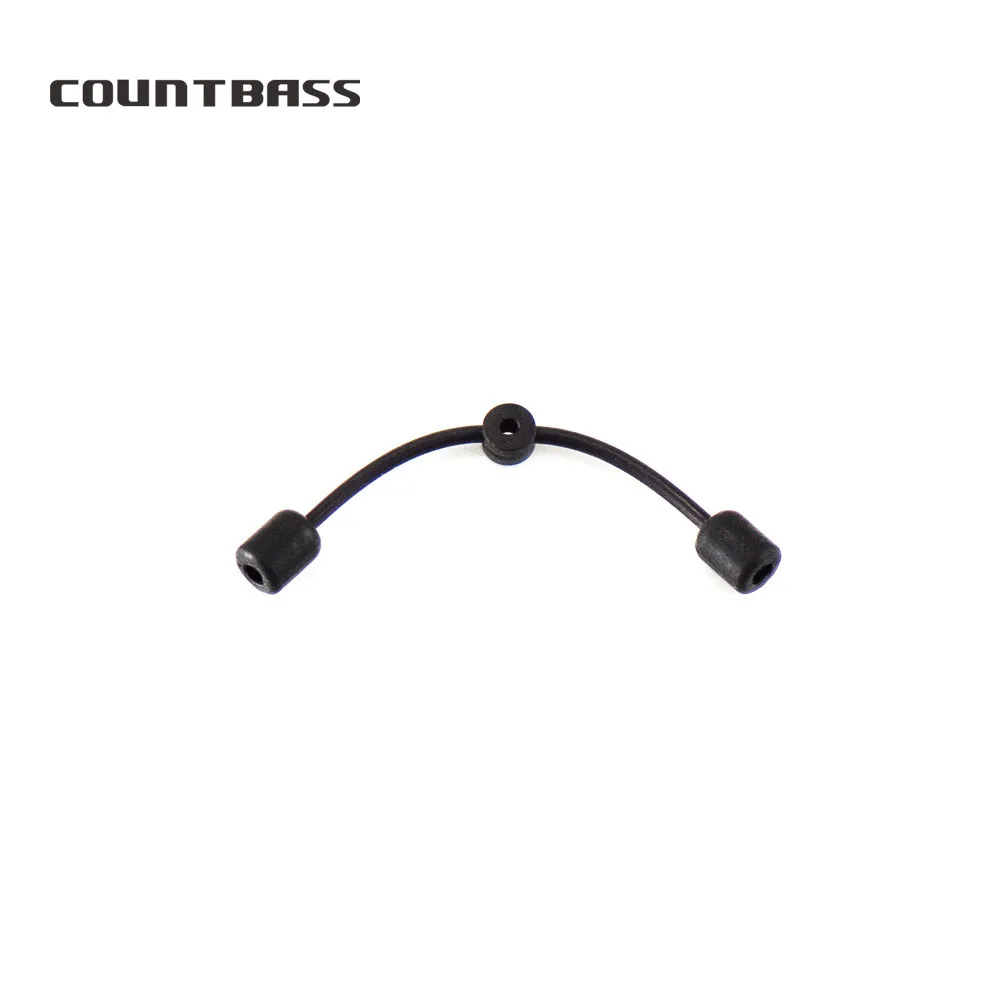 COUNTBASS 50PCS Rattle Strap Skirt Collars for Slide Jigging Skirt Tail Rubber Jigs Swim Bait Fishing Lure Parts