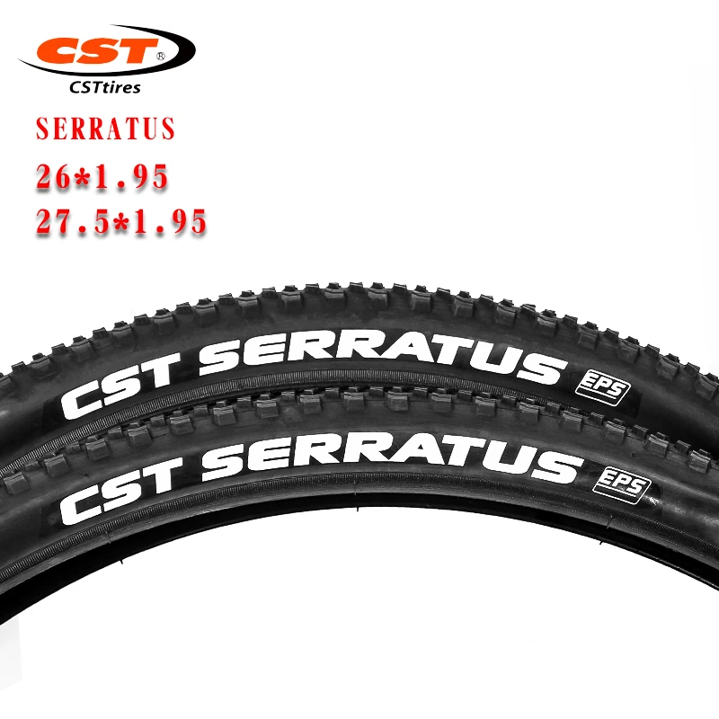 CST Serratus C1955 Mountain Bike Steel Wire EPS Stab Resistant MTB Bicycle Tire, 26 in x 1.95 in, 27.5x1.95, 60TPI