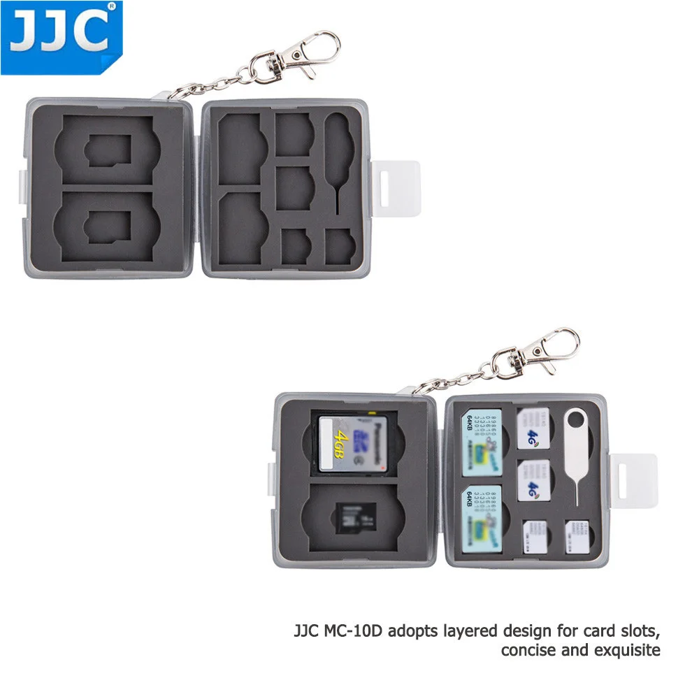JJC المياه مقاومة حامل تخزين ذاكرة الكاميرا بطاقة حقيبة SD MSD 2 SIM مايكرو SIM نانو سيم بطاقات حالة