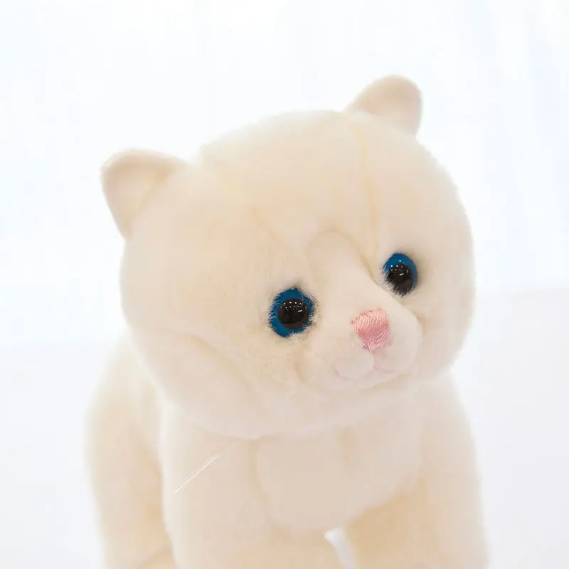 Lovely Kitty Plush Toy 25x20cm Soft Simulation Cat Doll Kids Birthday Gift