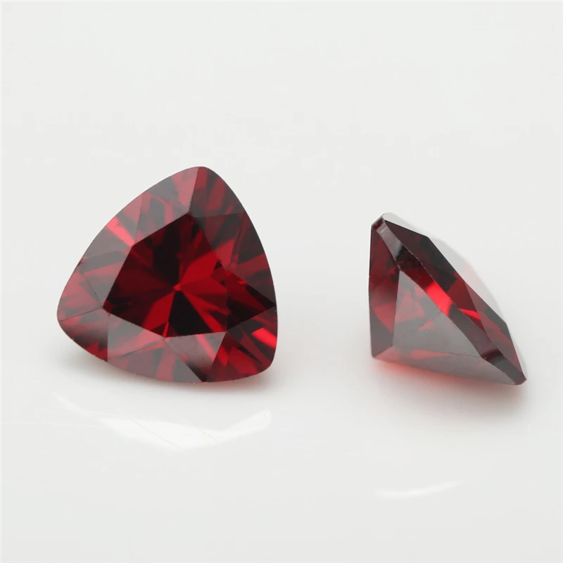 Size 3x3~10x10mm Trillion Cut 5A Loose CZ Stone White Garnet Violet Olive Cubic Zircinia Synthetic Gems For Jewelry