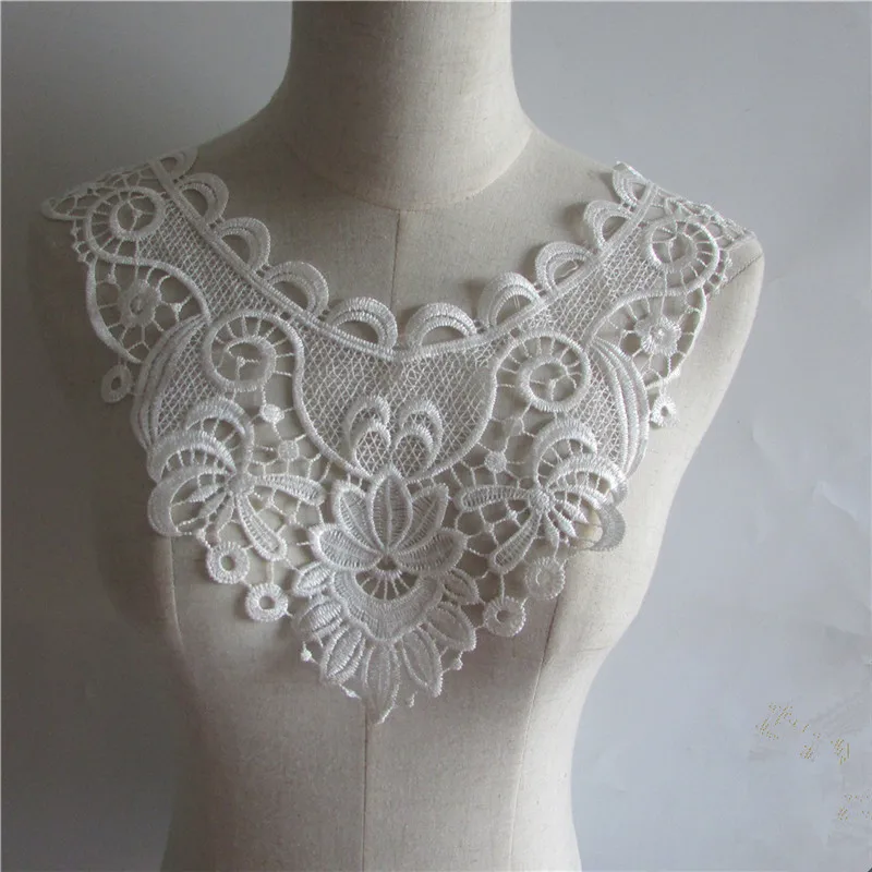 High quality Lace fabric White Lace collar Application Laces applique Craft materials Embroidered sewing clothing Accessories