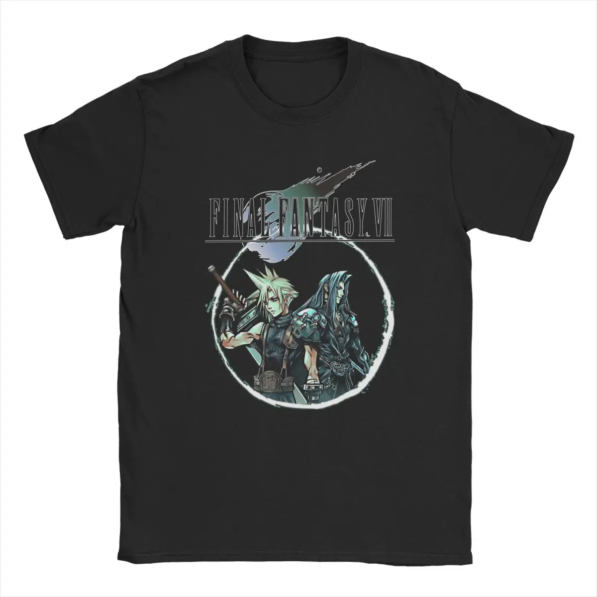 Men\'s Final Fantasy VII Cloud Sephiroth T Shirts Pure Cotton Clothes Short Sleeve Crew Neck Tee Shirt New Arrival T-Shirts