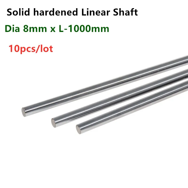 

10pcs linear shaft rod Dia 8mm x length 1000mm Cylinder Chrome Plated Liner Rods axis round bar SFC8x1000mm CNC parts 3D printer