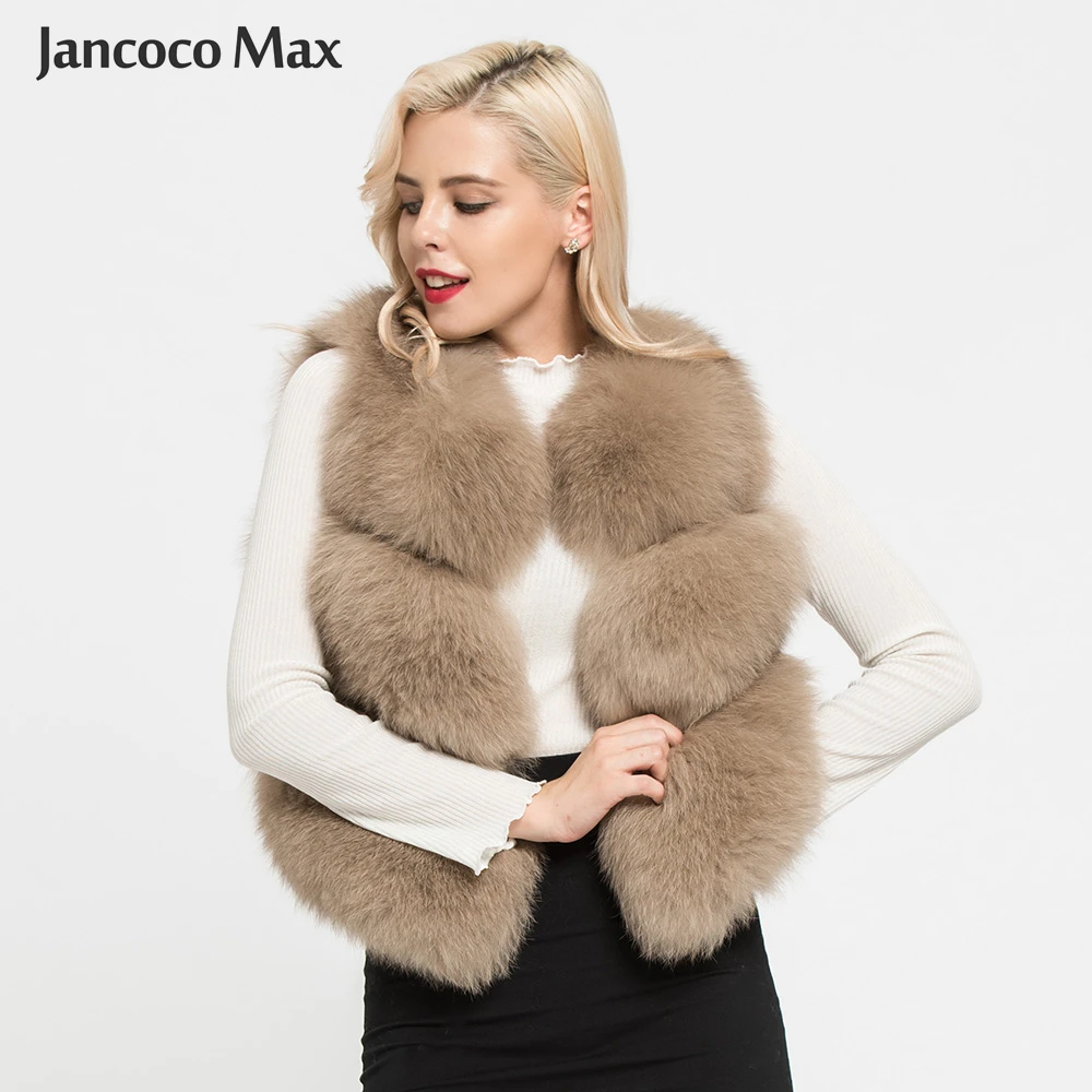 New Arrivals Women's Real Fox Fur Vest Fashion Lady Natural Fur Waistcoat Luxury Gilets S1673