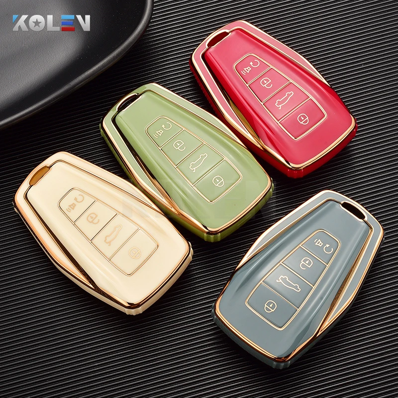 New TPU Car Remote Key Case Cover Shell Fob For Geely Coolray Atlas Boyue NL3 Emgrand X6 X7 EX7 GT GC9 Borui Protector Holder