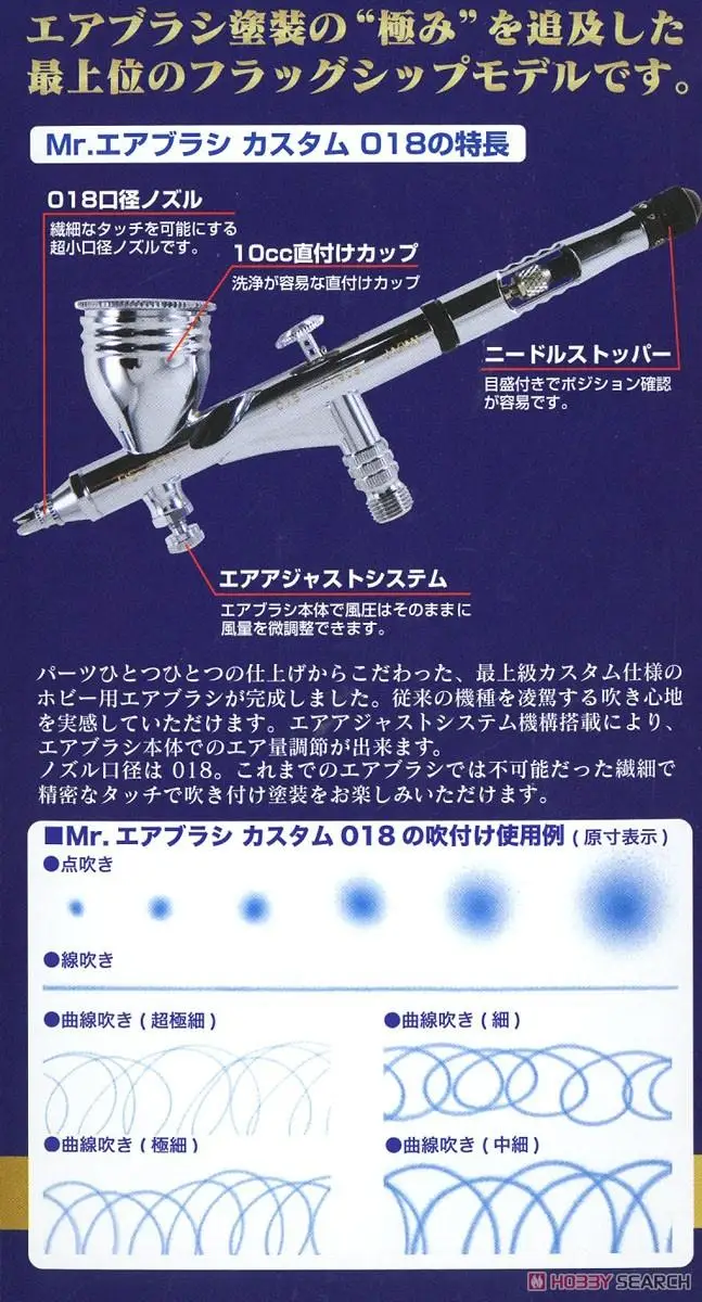 MRHOBBY PS771 Mr. Airbrush Custom Grade 018 Double Action Airbrush