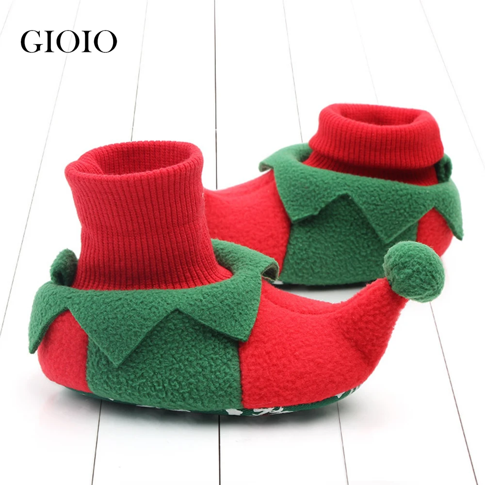 Pasgeboren Baby Peuter Eerste Wandelaars Wandelschoenen Winter Warme Schoenen Kerst Xmas Cosplay Schoenen Pour Bébés Navidad Nieuwjaar