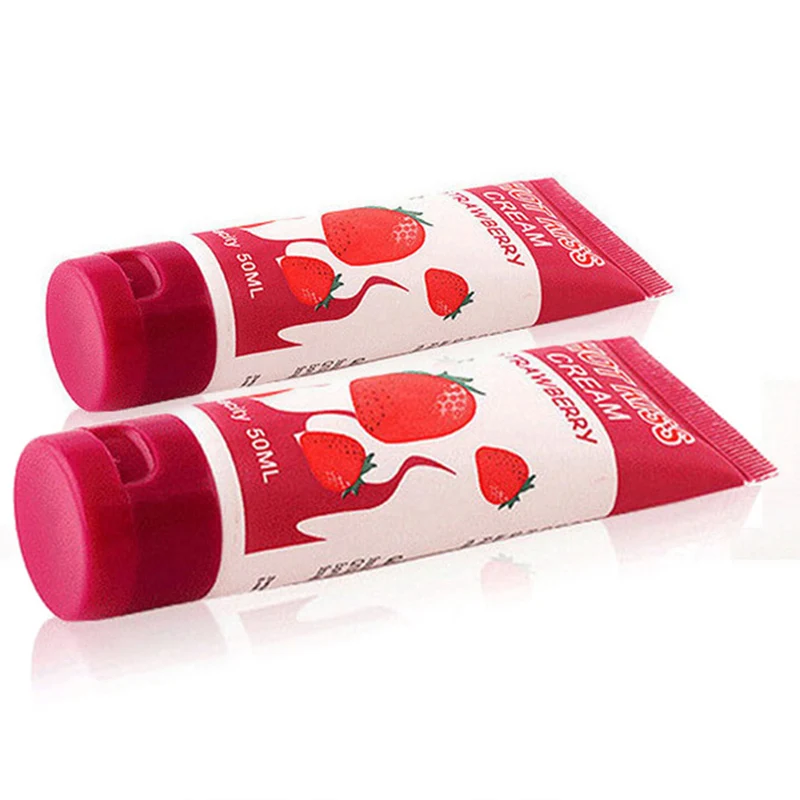 Lubricantes de fresa para parejas, lubricante humano de calentamiento, sabor de fruta, lubricante comestible, Juguetes sexuales íntimos