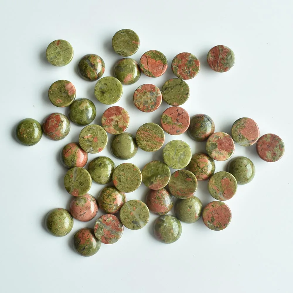 Modische, hochwertige gemischte runde CAB-CABOCHON Natursteinperlen für Schmuckzubehör, 12mm, Großhandel, 50 Stück/Lot, kostenloser Versand. – Detail 13