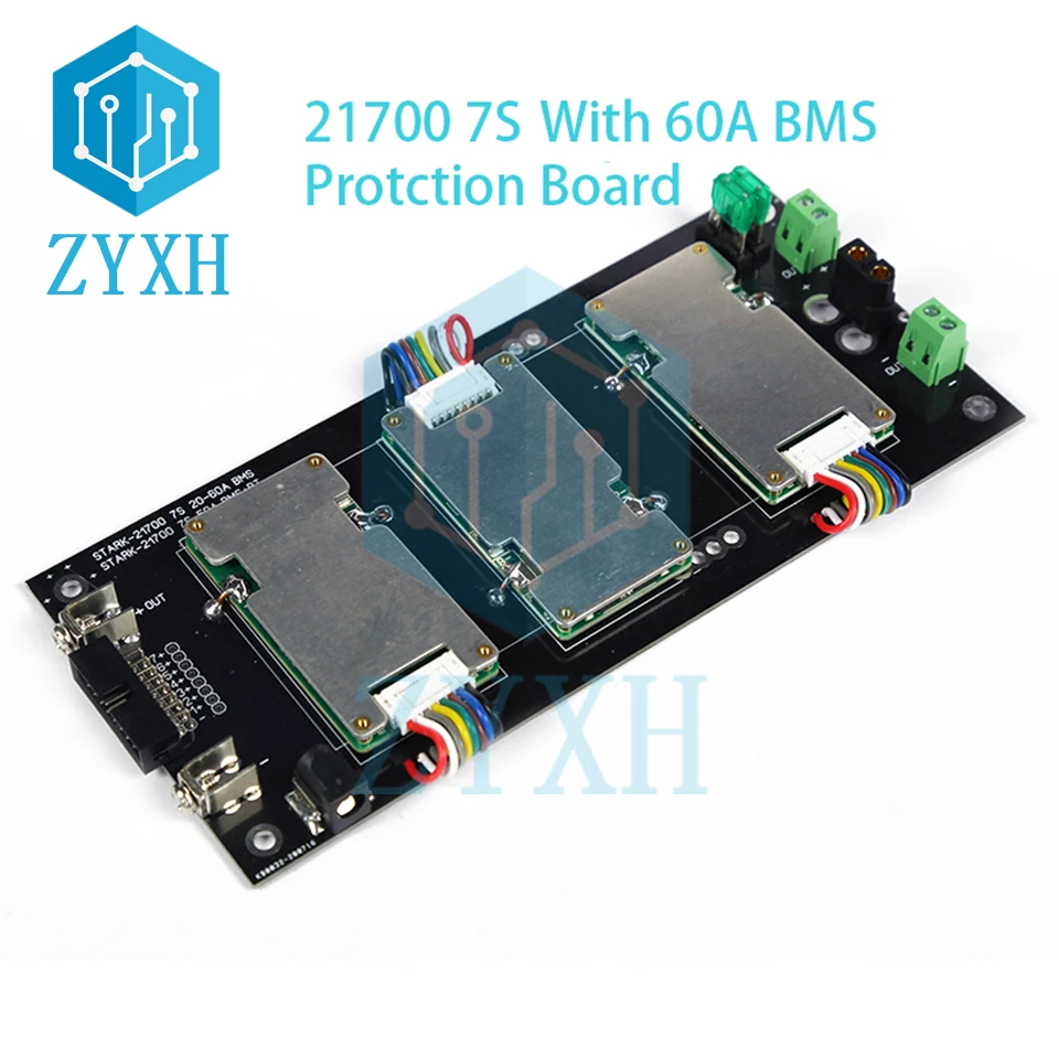 BMS 7S 24V 21700 Battery Power Wall 21700 Lithium Box Holder Storage Case 20A 40A 60A Balance Chargeing Board Power Bank DIY