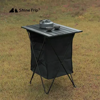 휴대용 접이식 캠핑 테이블, 야외 캠핑 주방 테이블, 접이식 고강도 알루미늄 합금 보관 테이블 
