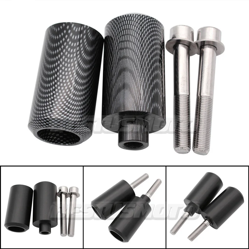 Motorcycle Black Carbon No Cut Frame Sliders Crash Falling Protection For Yamaha YZFR6 YZF R6 YZF-R6 1998 1999 2000 2001 2002