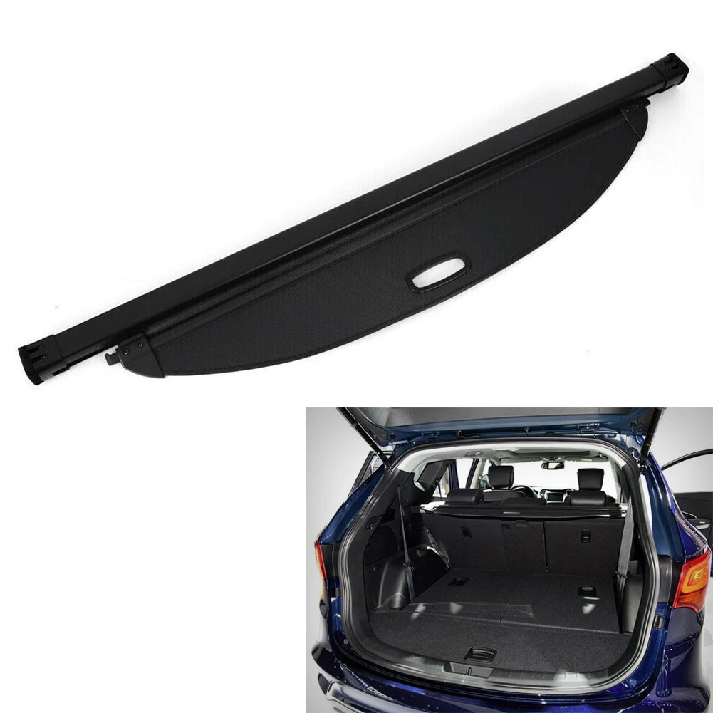 Black Car Rear Trunk Cargo Luggage Shade Cover For 2017 2018 Hyundai Santa Fe Sport Only