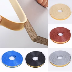 Cinta de sellado autoadhesiva para bordes de muebles, cinta de sellado de PVC suave para decoración de armario, escritorio, mesa y esquina, 1M