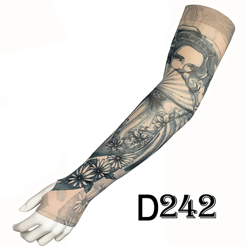 1PCS Fashion Tattoo Sleeves Arm Warmer Unisex UV Protection Arm Sleeve Outdoor Temporary Fake Tattoo Warmer Sleeve