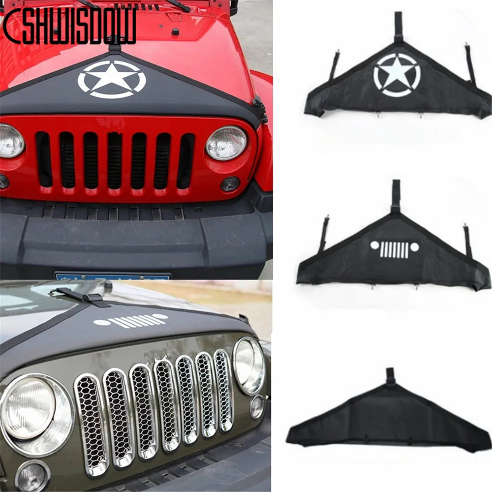 Canvas Engine Hood for Jeep Wrangler TJ 1997-2006 Engine Exterior Cover Protector Car Accessories