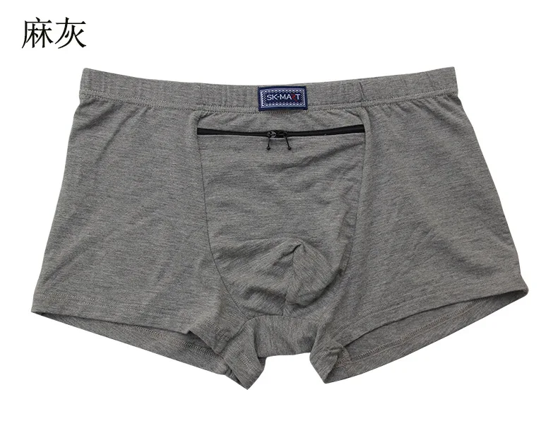 Cueca antiroubo masculina, shorts respiráveis, bolso grande, vermelho gordo, calça sexy, modal, personalidade, verão, nova