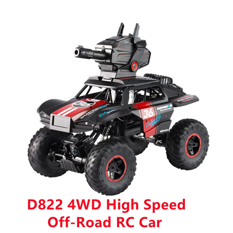 Pièce de rechange de voiture RC tout-terrain D822, tout-terrain, escalade résistante à 45, batterie 7.4V 1200mAh, télécommande, montre, ligne USB pour Bumosquito D822 RC