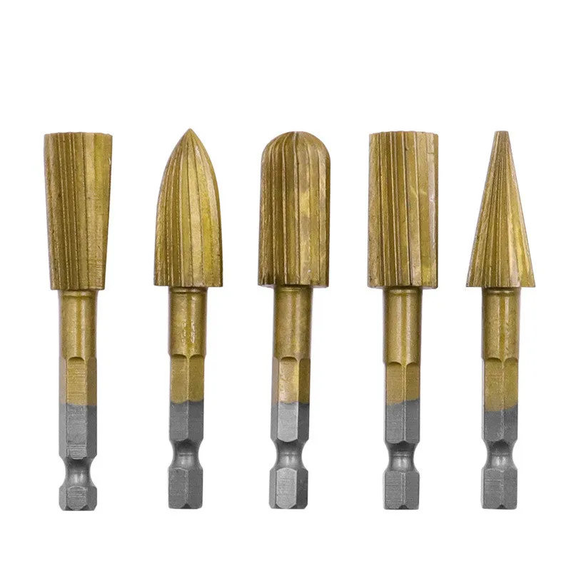 木工用回転ヘッド,5個,六角形,高速度鋼,6.3mm