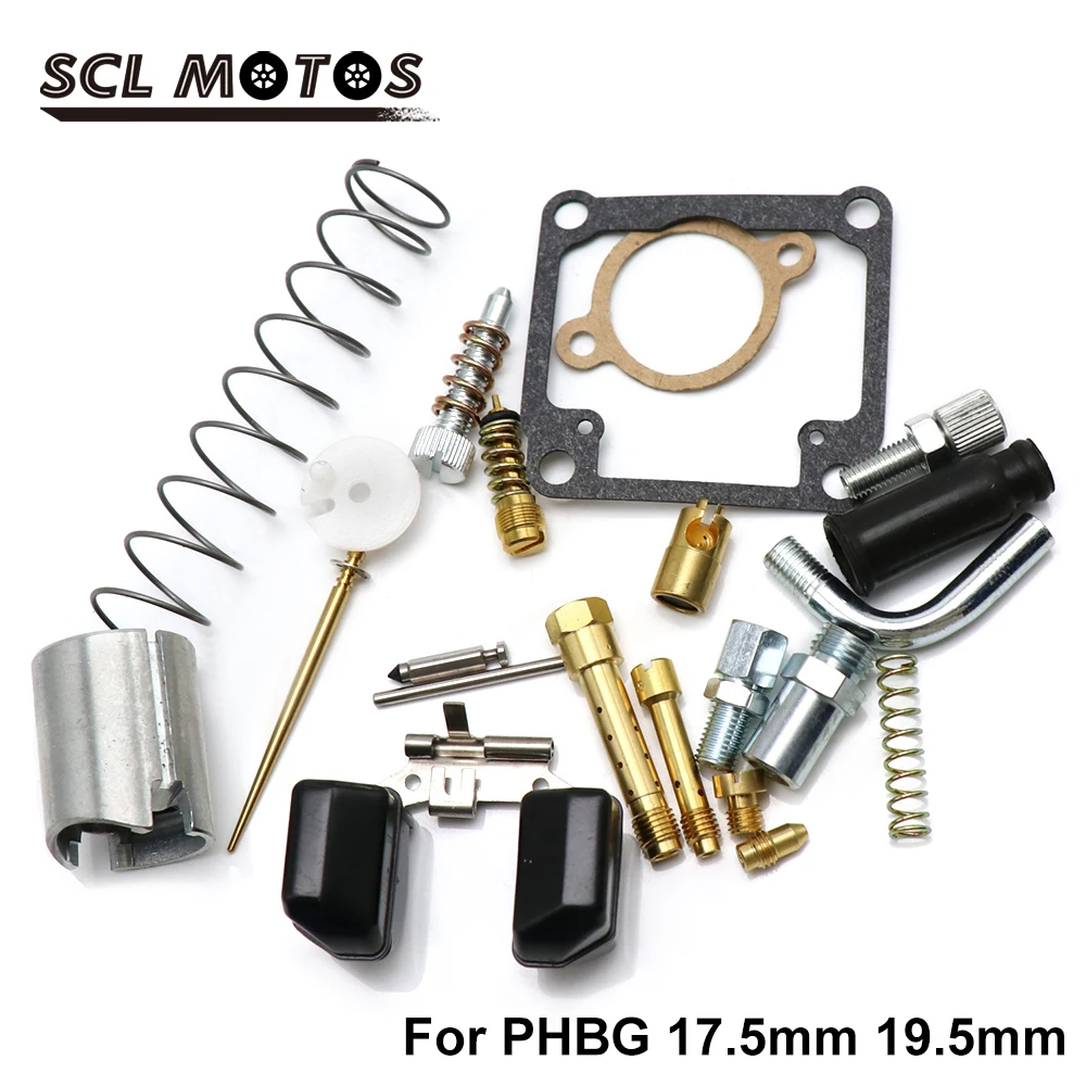 SCL MOTOS Motorcycle Carburetor Repair Kit Set For Dellorto  PHBG AD 17.5mm 19.5mm Motorbike Motorcycle Spare Parts Accessories