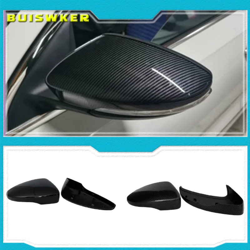 Side Mirror Cover Caps for Volkswagen Golf 6 GTI 7 MK7 R for MK6 Scirocco (Carbon Look) Passat B7 B8 Polo 6R 6C MK5 PLUS