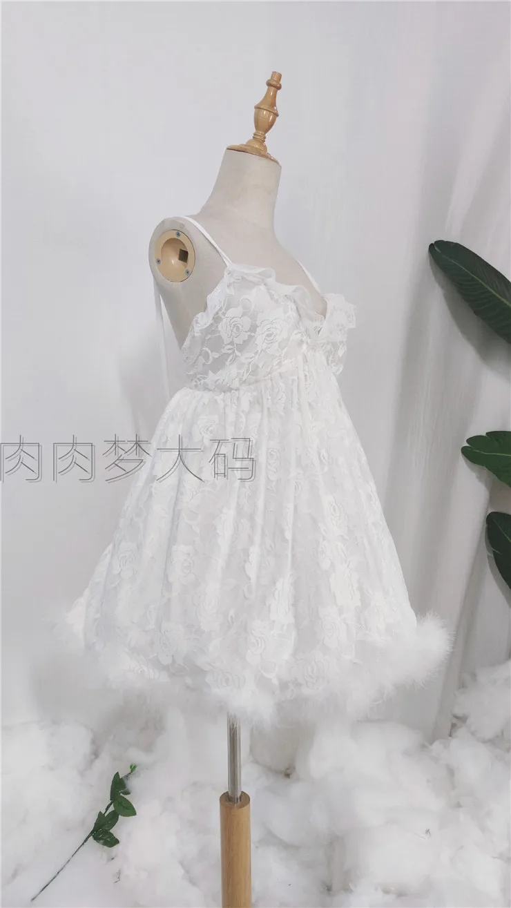 Công Chúa Tiệc Trà Ngọt Lolita Bộ Đầu + Tặng Đầm Dây Cổ Chữ V Cao Cấp Công Chúa Victoria Plus Kích Thước XL-3XL Bộ Kawaii cô Gái