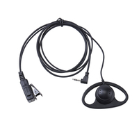 D Shape Earpiece FBI Headset PTT Mic for 1pin Motorola Talkabout Tlkr T92 H2O T42 T62 T82 Extreme Two Way Radio