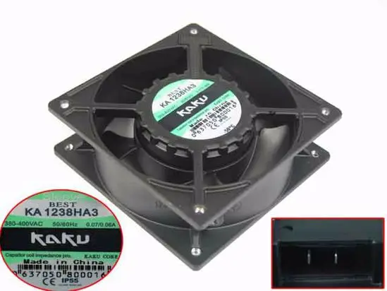 

Kaku KA1238HA3 AC 400V 0.07A 120x120x38mm Server Cooling Fan