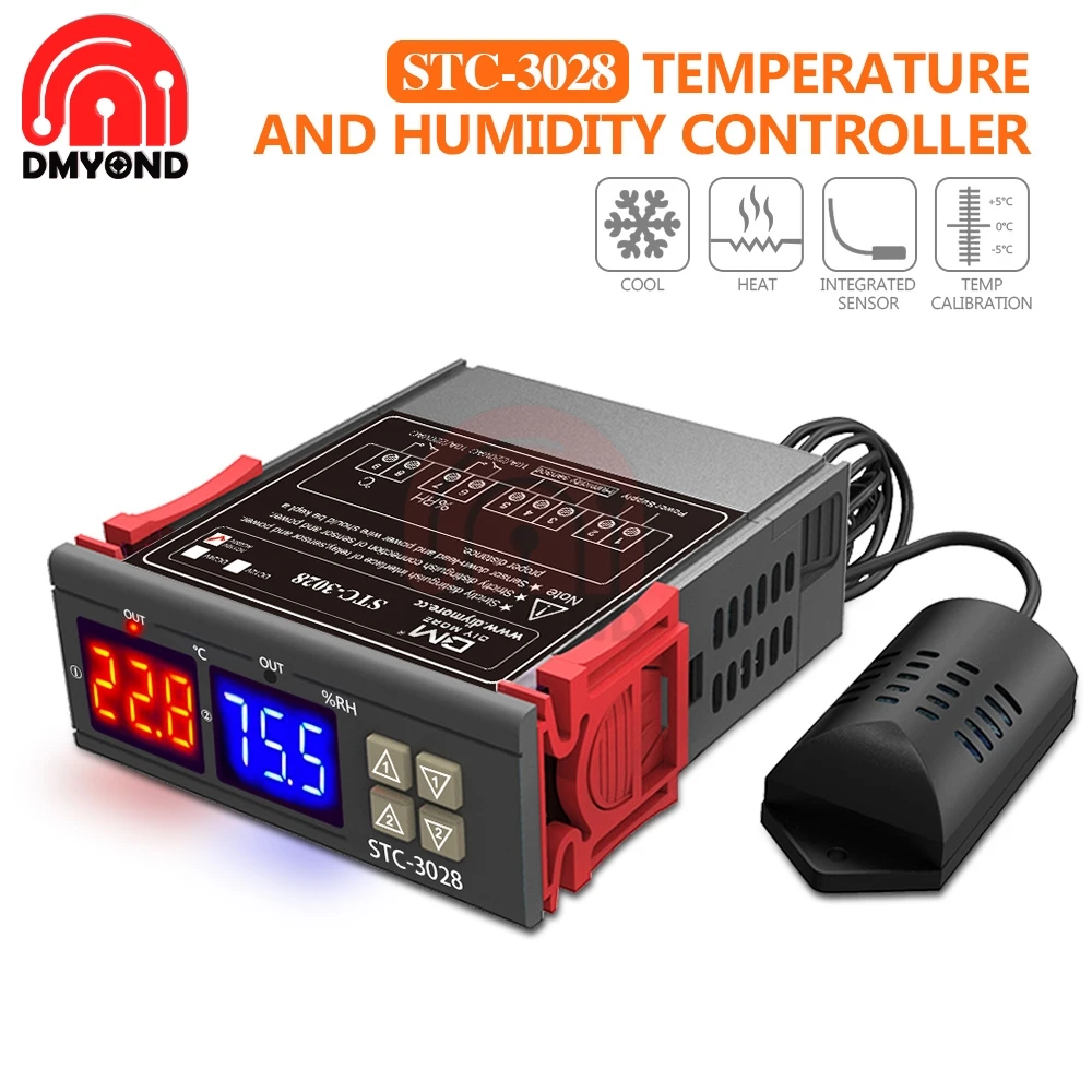 Imagem -02 - Digital Termostato Controlador de Temperatura para Incubadora Nova Casa Duas Saídas Termorregulador 10a Sht2000 Contro Stc1000 Pid 220v