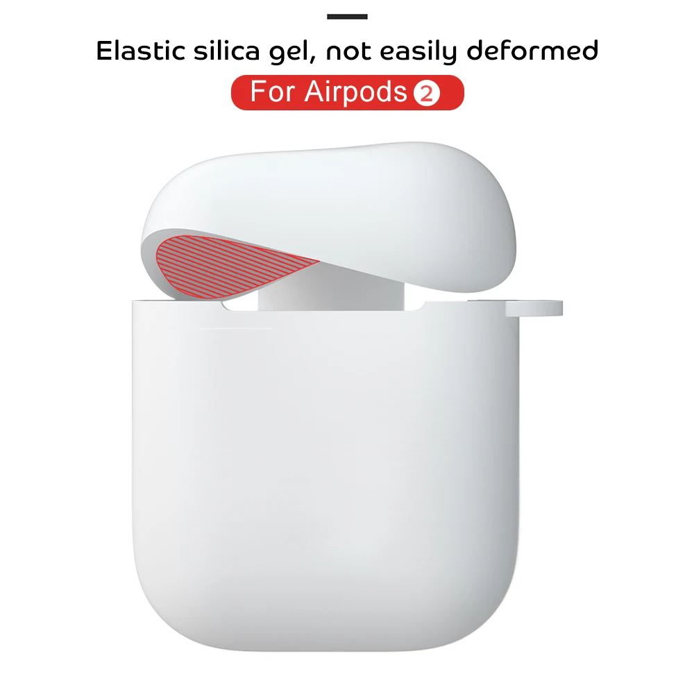 Mới Dẻo Silicone Trường Hợp Cho Airpods1 2nd Sang Trọng Bảo Vệ Tai Nghe Chụp Tai Cover Rung 1 & 2 Chống Sốc Tay