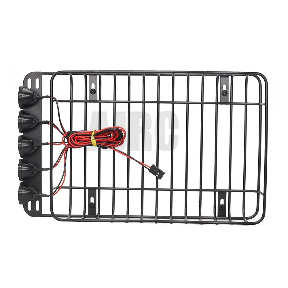 1/10 Rc Climbing Car Metal Luggage Rack For Trax Axial Scx10 Trx4 D90 Tf2 Cc01 Lc80 Luggage Rack With Light