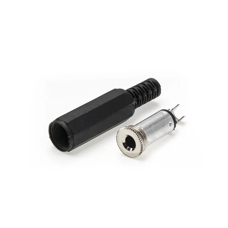 3.5mm Mono/stereo Audio Socket Connector Female Welding Jack Cold Pressure Solderless Socket Electric Adapter DIY