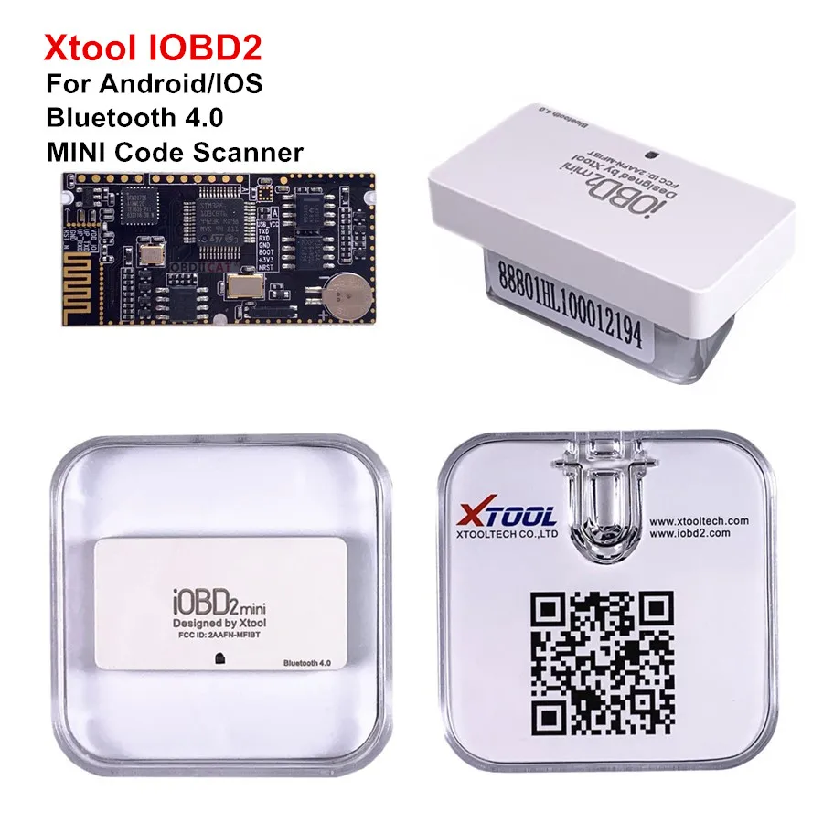 50pcs DHL 100% Original XTOOL IOBD2 Mini Work On Android IOS Mini IOBD2 Bluetooth OBD2 Diagnostic Tool Same As ELM327 ELM 327