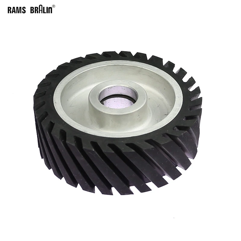 150*50mm Diagonal Rubber Contact wheel Belt Grinder Wheel Abrasive Belt Set