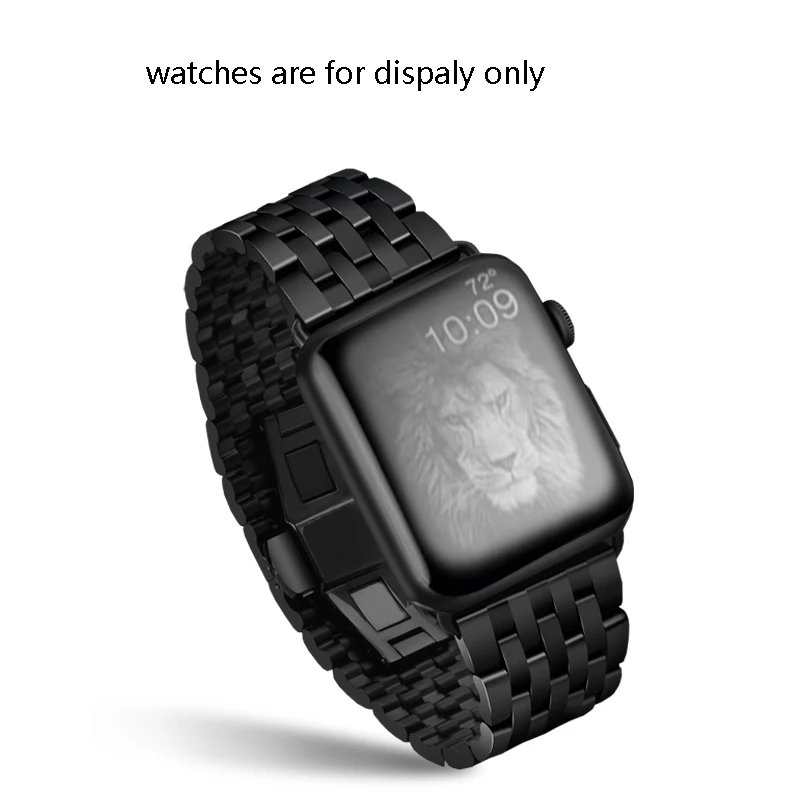 304 Stainless steel watch band silver golden black men and women bracelet suitable for Apple watch 5 / 4 / 3 / 2 smart watch image 2