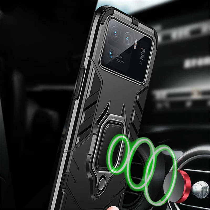 For Xiaomi Mi 11 Ultra Case Ring Stand Back Cover For Xiaomi Mi11 Ultra Cover Protective Shockproof Bumper Coque Funda