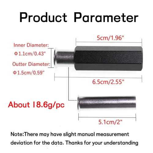 Imagen 2 del producto Bimoo apilador de pelo de aleación de aluminio para pelos de línea, plumas, fibras, herramientas especiales para atar pesca con mosca