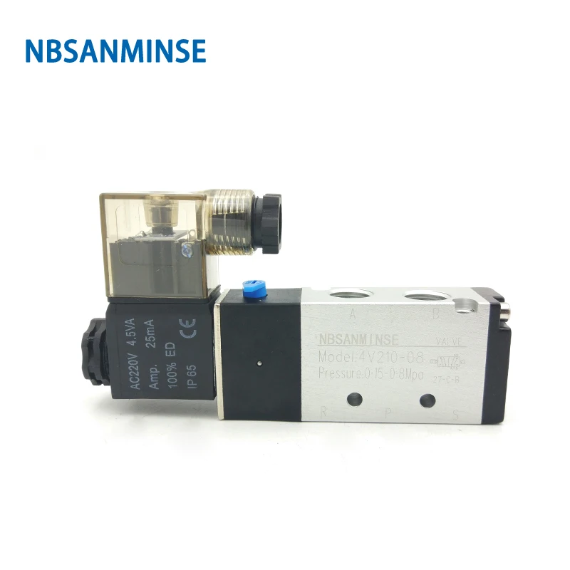 4V210 4V220 4V230 1/8 1/4 Air Control Valve Electromagnetic Valve AirTac Type Pneumatic Solenoid Valve NBSANMINSE