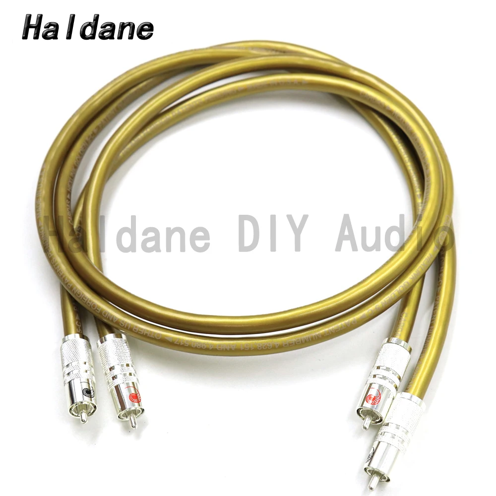 

Haladane Pair HIFI RCA Audio Signal Cable 2RCA Male to Male Interconnect Cable for Cardas HEXLINK GOLDEN 5C Audio Cables