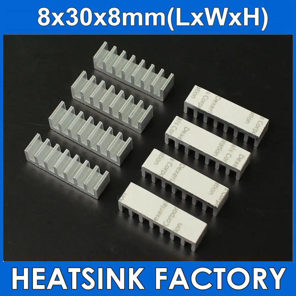 

8x30x8mm Ram Heatsink Chipset Aluminum Heatsink With Thermal Conductive Tape