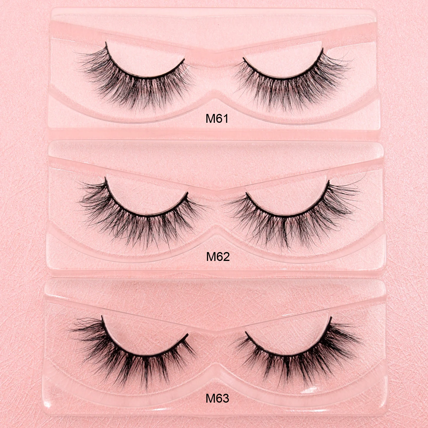 Visofree Eyelashes ขนตาปลอมธรรมชาติปลอมขนตายาวแต่งหน้า 3D Mink Lashes Eyelash Beauty Mink Eyelashes M63