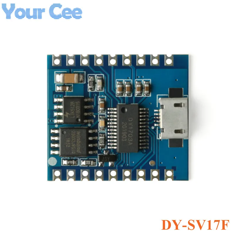 DY-SV17F DY-SV5W DY-SV8F DY-HV20T DY-HV8F DY-SV19R Voice Playback Module MP3 Music Player UART I/O Trigger Amplifier Board