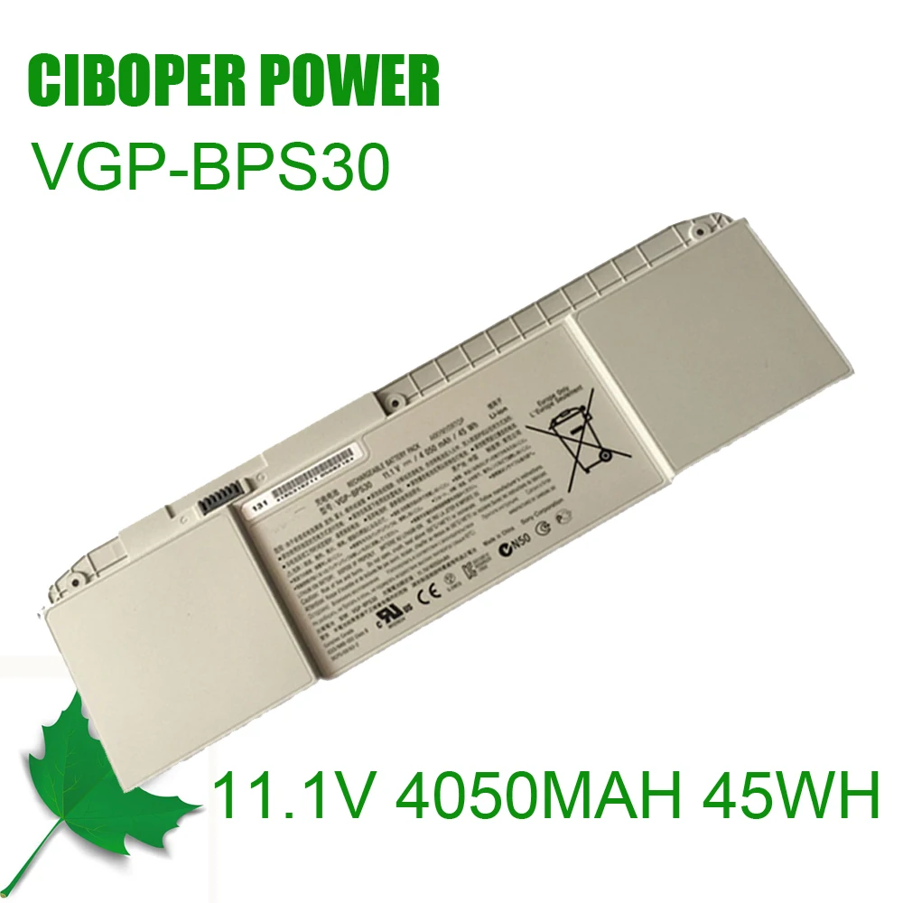 CP Laptop Battery VGP-BPS30 11.1V/4050MAH/45WH For VAIO SVT11 SVT13 SVT131A11T SVT131A11W SVT111A11W SVT131B11T SVT-13 SVT-11