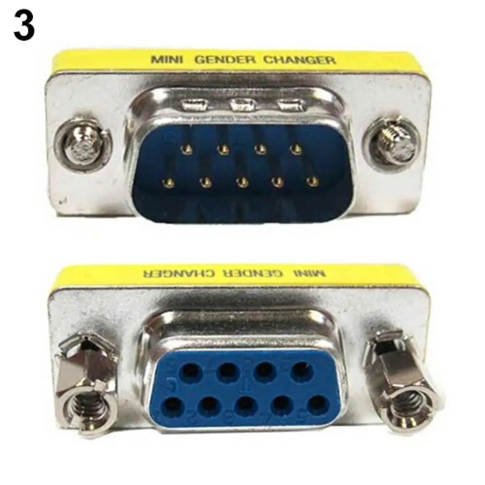 DB9 Mini Gender Changer Coupler Female to Female/Male to Male/Male to Female Mostly use with series RS-232 cables